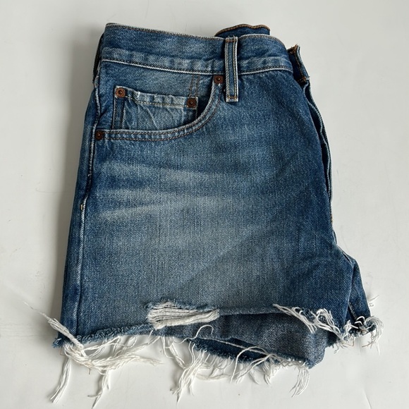 Levis 501 button fly 5 pocket cutoff shorts jean shorts - Picture 6 of 15